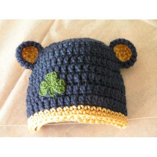 Read the full title
    Notre Dame Baby Bear hat for Newborn to 12 month infant - Newbie Sport Bear
, 
              6 to 12 months