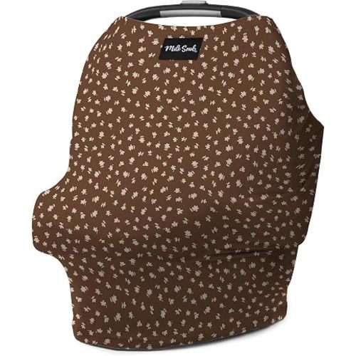 Milk Snob Original 5-in-1 Baby Nursing & Carseat Cover (Brown Sugar Bloom)