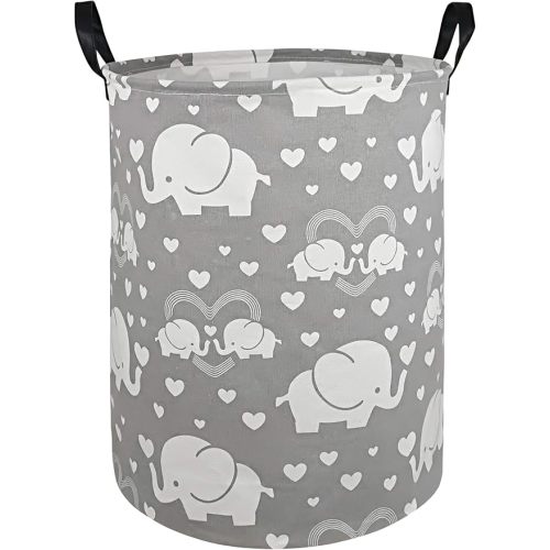 Round Laundry Hamper Storage Basket Organizer Hamper Storage Bins for Clothes Toys Box Nursery Hamper Gift Basket with Handles