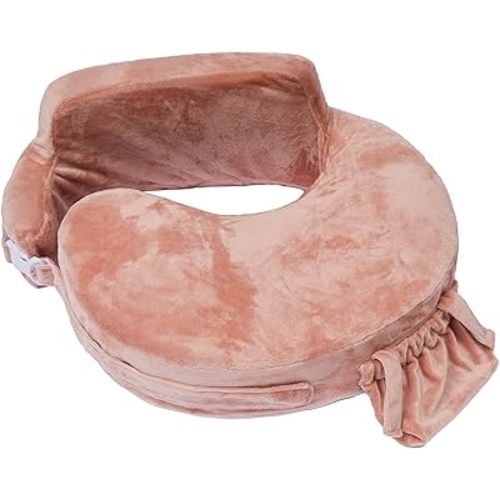My Brest Friend Super Deluxe Nursing Pillow - Enhanced Comfort & Ergonomic Breastfeeding Pillow for Ultimate Support for Mom & Baby - Adjustable and with Handy Side Pocket, Dusty Rose