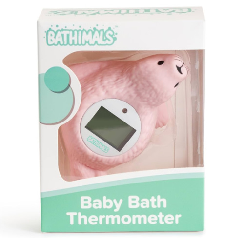 Baby Bath Thermometer | Baby Bath Toys | Adorable Seal Design | Safe Baby Thermometer for Infants | Newborn Essentials | ℉/℃ | Blush