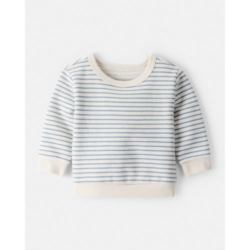 Baby Boy DayDream Fleece Stripe Pullover Sweatshirt - Blue | Carter's