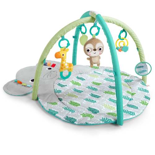 Bright Starts Hug n Cuddle Elephant Baby Gym and Tummy Time Play Mat with Toys