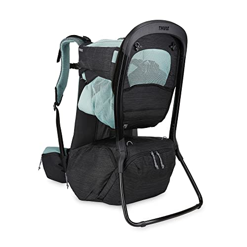Thule Sapling Child Carrier Backpack - Machine Washable Seat - Self-Standing Frame - Adjustable padded straps for parents - Ergonomic seat with under-leg support for child - UPF 50 Sunshade