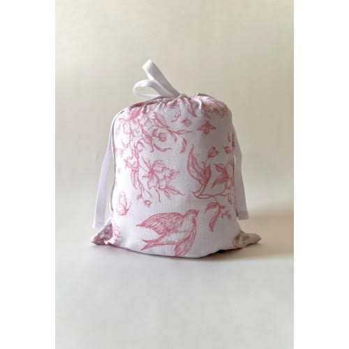 Botanical Lullaby Pink Toile Crib Sheet - Bamboo Fitted Crib Sheet - Soft Baby Bedding - Nursery Bedding - Baby Shower Gift