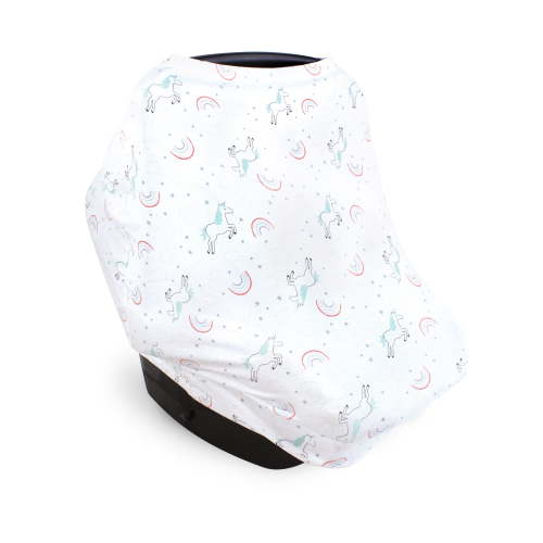 Hudson Baby Unisex Baby Multi-use Car Seat Canopy, Glitter Unicorn, One Size