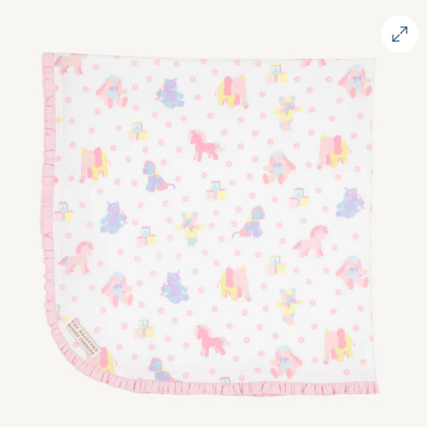 Baby Buggy Blanket - Cuddle up Cutie Palm Beach Pink | Baby Stroller Blanket