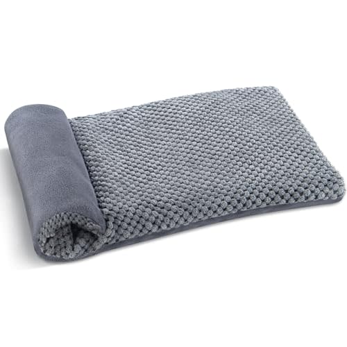 Heating Pad Microwavable 8'' x 17'' with Washable Cover, Microwave Heating Pad for Pain Relief, Moist Rice Heating Pad for Cramps, Shoulder, Warm Cold Compress for Muscles, Joints (Gray)