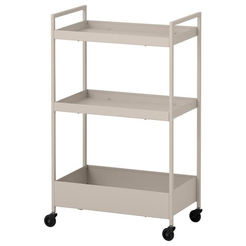 NISSAFORS Utility cart - beige 50.5x30x83 cm (19 7/8x11 3/4x32 5/8 ")