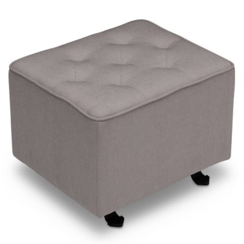 Delta Children® Emma Diamond Tufted Gliding Ottoman, Color: French Grey