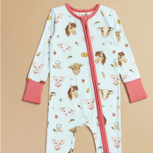 Barnyard Friends Sleeper in Blue | Tullabee