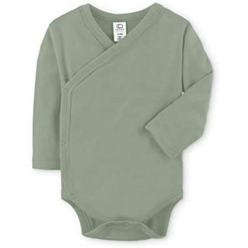 Colored Organics - Organic Cotton Baby Kimono Bodysuit - Long Sleeve One Piece