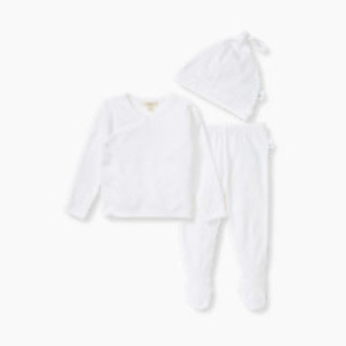 Burt's Bees Baby Organic Cotton Raised Terry Bee Take Me Home Set - Cloud Bee, 0-3 M