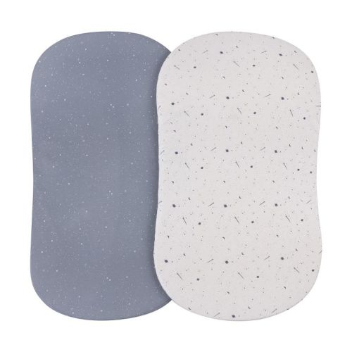 Ely's & Co. Baby Fitted Bassinet Sheet 100% Combed Jersey Cotton for Baby Boy 2 Pack