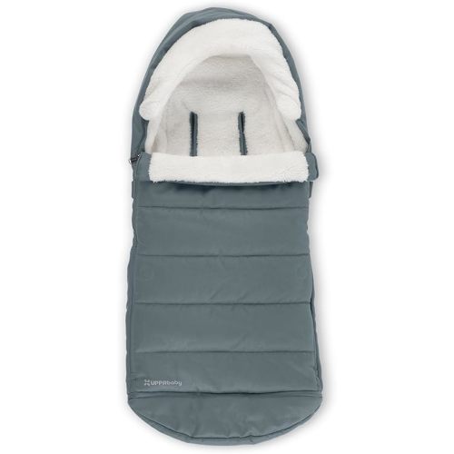 UPPAbaby CozyGanoosh Footmuff - Easily Attaches to UPPAbaby Strollers + RumbleSeat - Ultra-Plush, Weather-Proof - Winter Stroller Cover - Callum (Stone Blue)