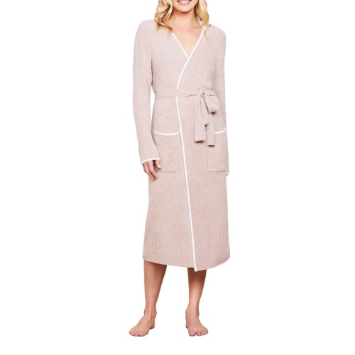 CozyChic™ Lite® Contrast Stripe Ribbed Robe, Small/Medium