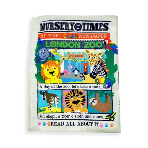 London Zoo 'Newspaper' Baby Crinkle Book