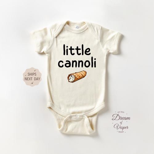 Little Cannoli Onesie®, Cannoli Baby Bodysuit, Italian Baby Onesie®, Perfect Italian Style Baby Onesie®, Organic Options Available