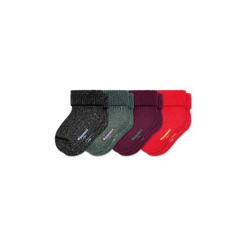 Baby Sparkle Rib Sock 4-Pack (6-12 Months)