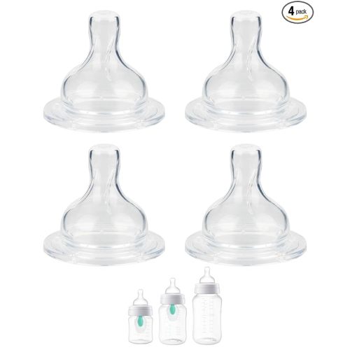 Silicone Nipple for Philips Avent Anti-Colic Baby Bottles, Flow 4, 6m+, Extra Fast Flow, 4 Count
