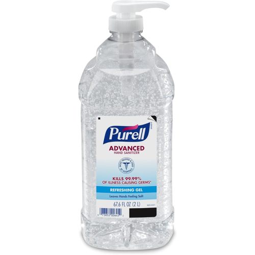 Purell Advanced Hand Sanitizer Refreshing Gel, Clean Scent, 2-Liter Pump Bottle (Pack of 1). 9625-04