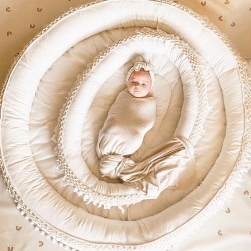 Macrame Play Mat & Lounge Mat Bundle | 100% Organic - – Finn + Emma