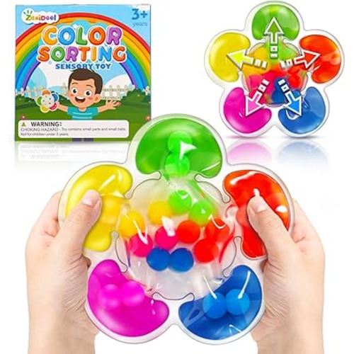 Color Sorting Toys Sensory Toys, Fine Motor Skills Game for Toddlers, Color Matching Toys Preschool Learning Activities Educational Calm Down Montessori Toys for Kids Boys Girls Ages 1 2 3 As Gifts