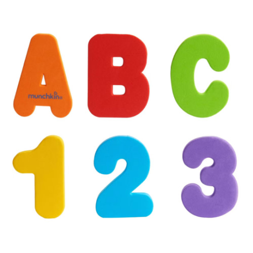 Bath letters and numbers