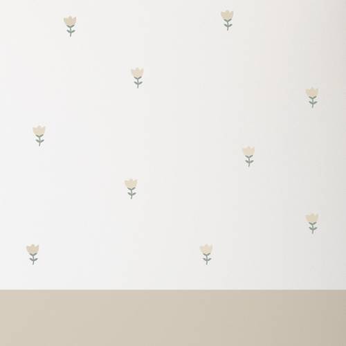 Mini flowers decals, reusable wall decals,  fabric wall stickers, kdis room wall decals, girl room decor, floral wall stickers, botanic