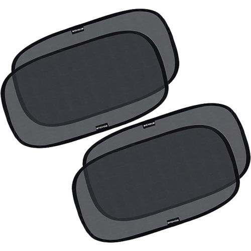 Enovoe Car Window Shade for Baby - (4 Pack) - XL - 25" x 16" - Cling Car Sun Shade for Windows - Sun, Glare and UV Rays Protection for Your Child