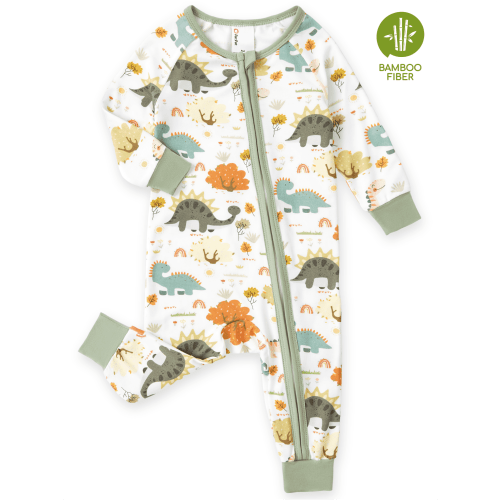 PatPat Baby Pajamas with Bamboo Viscose Footless Baby Sleep N Play Pajamas Zipper Sleeper for Newborn Infant Boys 6-9 Months
