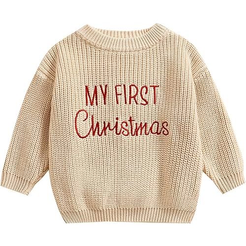 Baby Halloween Sweater Pumpkin Print Long Sleeve Crewneck Embroidery Knit Sweatshirt Toddler Fall Winter Pullover