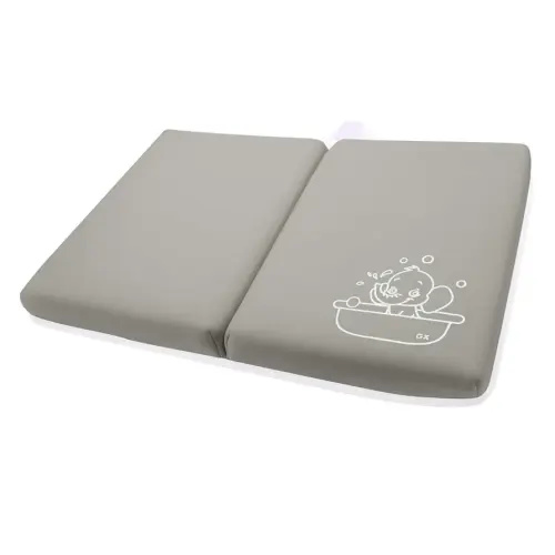 Bath Knee Pad - 1.5inch Extra Thick Bath Kneeling Pad Non-Slip Rubber - Foldable Bathtub Knee Mat Large Safety Bath Kneeler Pad for Baby Bathtime, Garden Work, Exercise - Gray