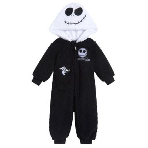 Disney Nightmare Before Christmas Baby Cozy Faux Sherling Zip Up Cosplay Coverall Newborn to Infant Sizes (Newborn - 24 Months)