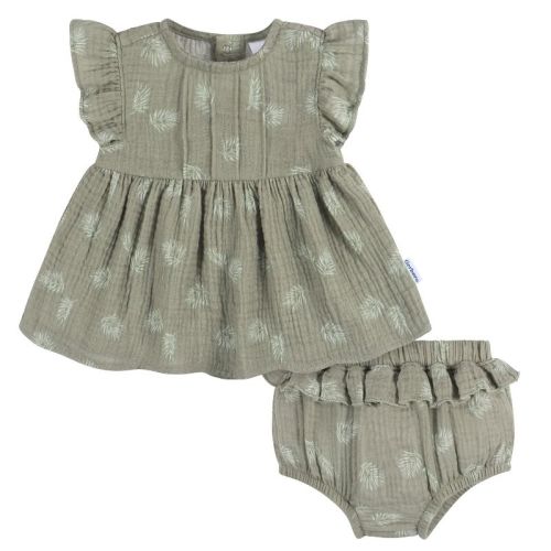 Gerber Baby Girls' Dress and Diaper Cover, 2-Piece, Color: Palms, Size: 3-6 months