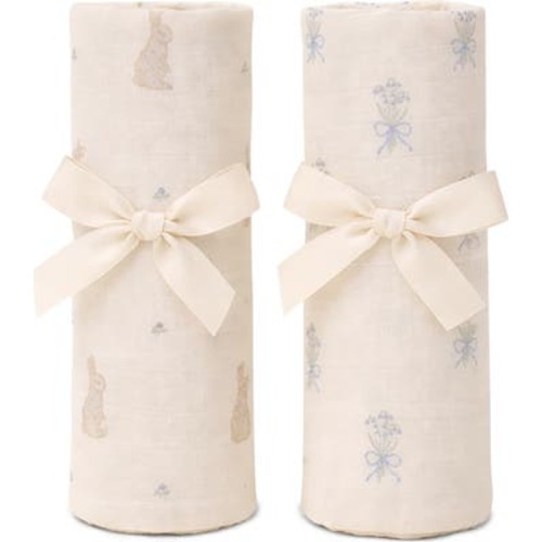 2-Pack Organic Cotton Muslin Swaddle Blankets