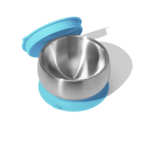 Stainless Steel Baby Suction Bowl + Lid