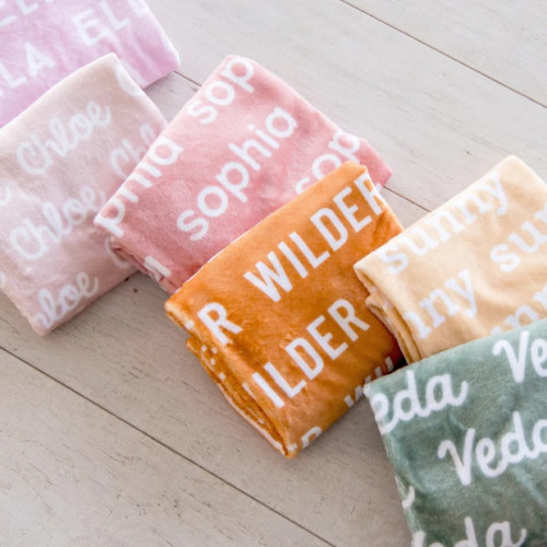 Personalized minky baby blanket