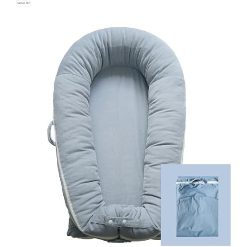 Deluxe Lounger Cover | 100% Cotton Baby Lounger Extra Cover for Dockatot Deluxe | Hypoallergenic Infant Baby Nest Replacement | Cover Only (BeaconGrey_)