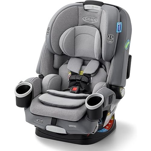 Graco 4Ever DLX 4-in-1 Car Seat, Charlie | Infant to Toddler Car Seat, with 10 Years of Use | Rear-Facing, Forward-Facing and Booster Modes | Safe, Comfortable and Convenient