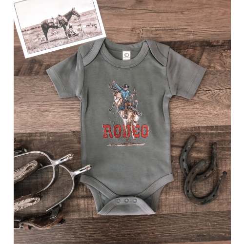 Rodeo Bronc (Baby, Toddler, & Youth) - Pewter