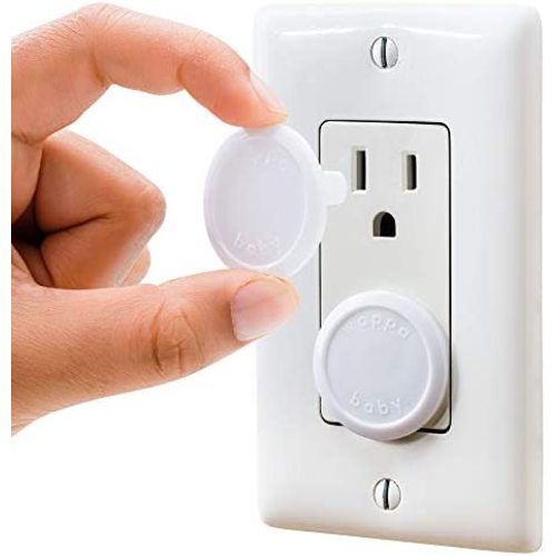 Outlet Covers Baby Proofing (50 Pack) By Wappa Baby | Safe & Secure Electric Plug Protectors | Sturdy Childproof Socket Covers For Home & Office | Easy Installation | Protect Toddlers & Babies | White