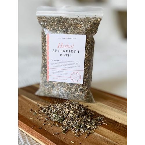 Herbal Postpartum Bath by in His Hands. 12 Ounces of Handmade Soothing Herbs and Sea Salt for Postpartum. Healing, Relaxing, Soothing Bath for Postpartum Recovery with Salt!