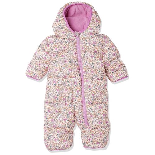 Amazon Essentials Unisex Babies' Water-Resistant Winter Puffer Bunting Suit, Ivory Delicate Floral, 24 Months