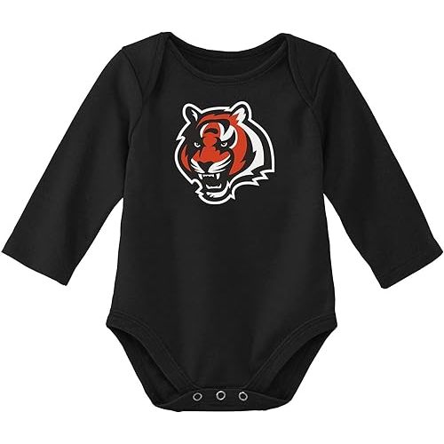 Outerstuff NFL Newborn & Infants 0-24 Months Official Primary Logo Long Sleeve Creeper Bodysuit Romper