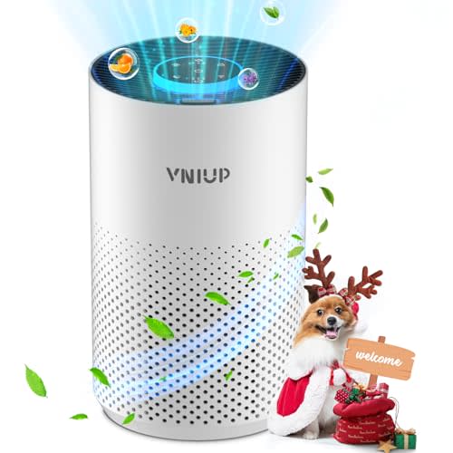 Air Purifiers for Home Bedroom up to 800 ft², VNIUP H14 True HEPA Air Filter Cleaner for Bedroom with Fragrance Function, Air Quality Sensor Sleep Mode Air Cleaner for Pet Dander Odor Dust Smoke
