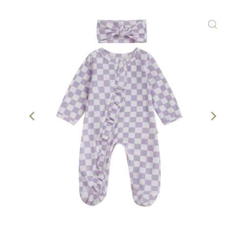 Checkerboard Ruffle Footie Set
