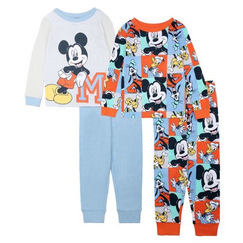Disney's Mickey Mouse "M Mickey" Toddler 4-pc. Pajama Tops & Pajama Bottoms Set