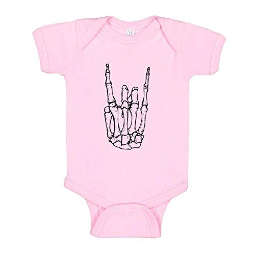 TATY Kids Skeleton Rock Hand Graphic Baby Infant Bodysuit