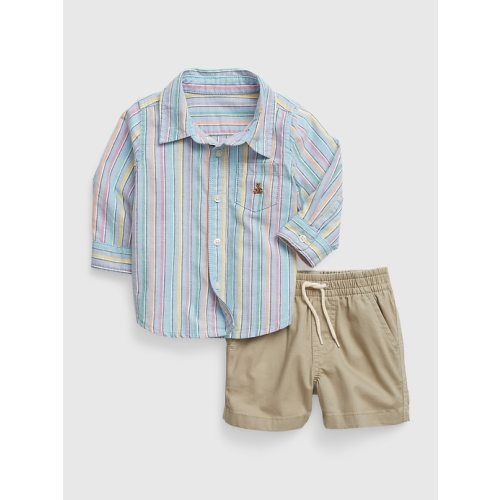 Baby Stripe Two-Piece Outfit Set in multi stripe, size: 3-6 M